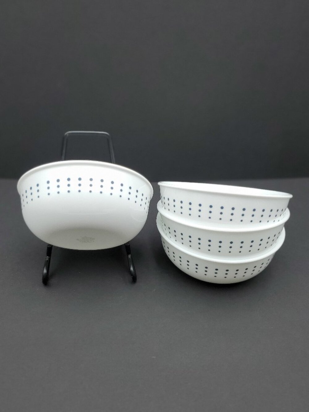 Corelle Bayside Dots Black Cereal Bowls Mickey Mouse Polka Dots Dessert Bowls
